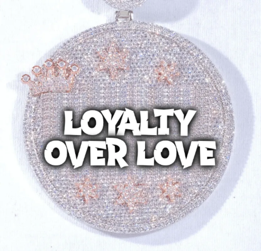 CUSTOM LETTER NECKLACE 3D BIG CROWN DISC sold by The GUU Shop