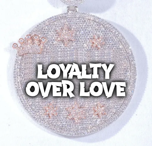 CUSTOM LETTER NECKLACE 3D BIG CROWN DISC sold by The GUU Shop