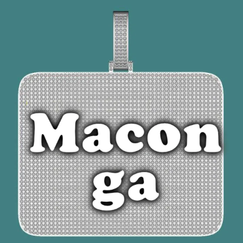 CUSTOM LETTER NECKLACE 3D BIG SQUARE sold by The GUU Shop