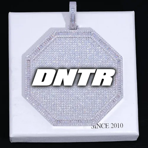 CUSTOM LETTER NECKLACE 3D BIG OCTAGON sold by The GUU Shop