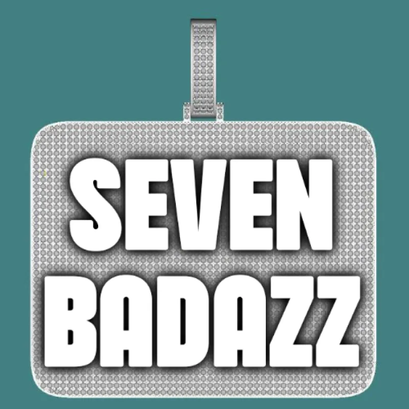 CUSTOM LETTER NECKLACE 3D BIG SQUARE sold by The GUU Shop