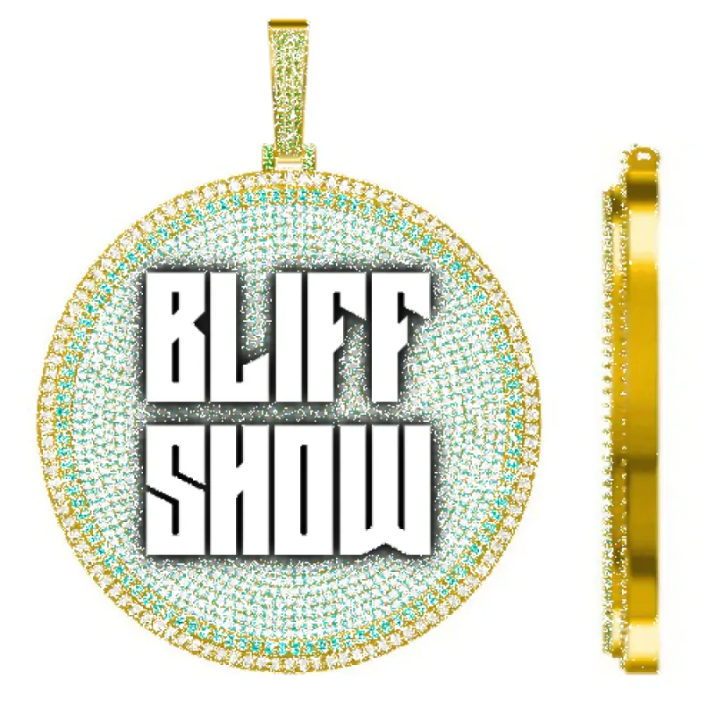 CUSTOM LETTER NECKLACE 3D BIG DISC sold by The GUU Shop