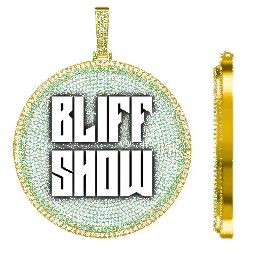 CUSTOM LETTER NECKLACE 3D BIG DISC sold by The GUU Shop