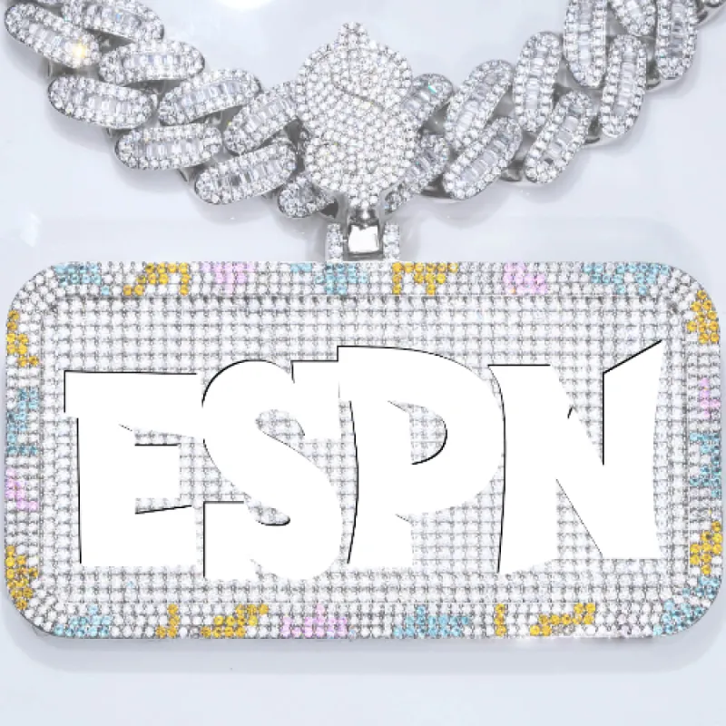 CUSTOM LETTER NECKLACE 3D COLORFUL SQUARE sold by The GUU Shop