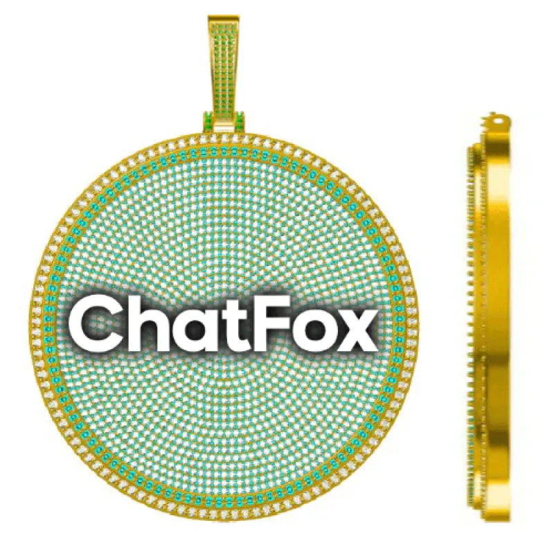 CUSTOM LETTER NECKLACE 3D BIG DISC sold by The GUU Shop