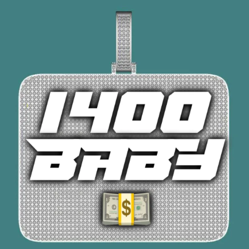 CUSTOM LETTER NECKLACE 3D BIG SQUARE sold by The GUU Shop