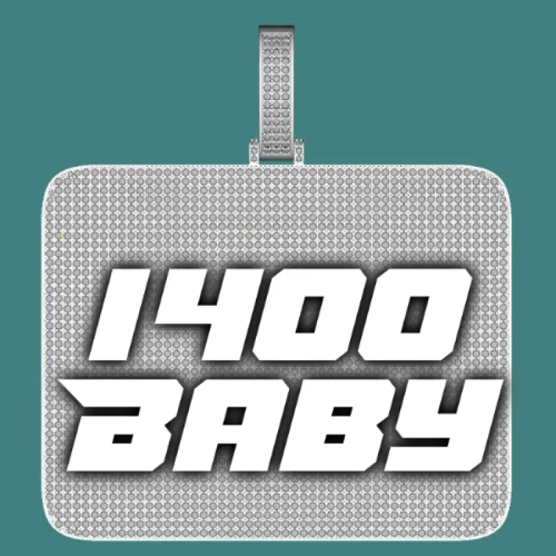 CUSTOM LETTER NECKLACE 3D BIG SQUARE sold by The GUU Shop