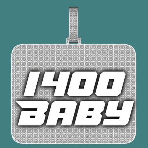 CUSTOM LETTER NECKLACE 3D BIG SQUARE sold by The GUU Shop