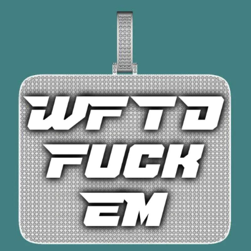 CUSTOM LETTER NECKLACE 3D BIG SQUARE sold by The GUU Shop