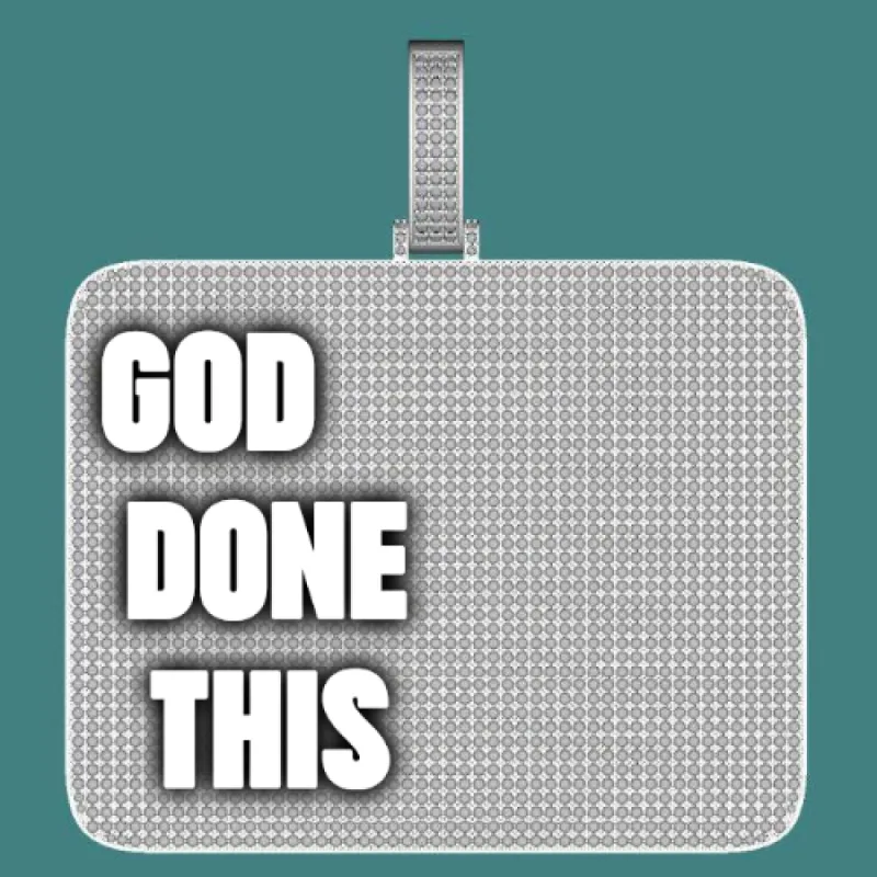 CUSTOM LETTER NECKLACE 3D BIG SQUARE sold by The GUU Shop