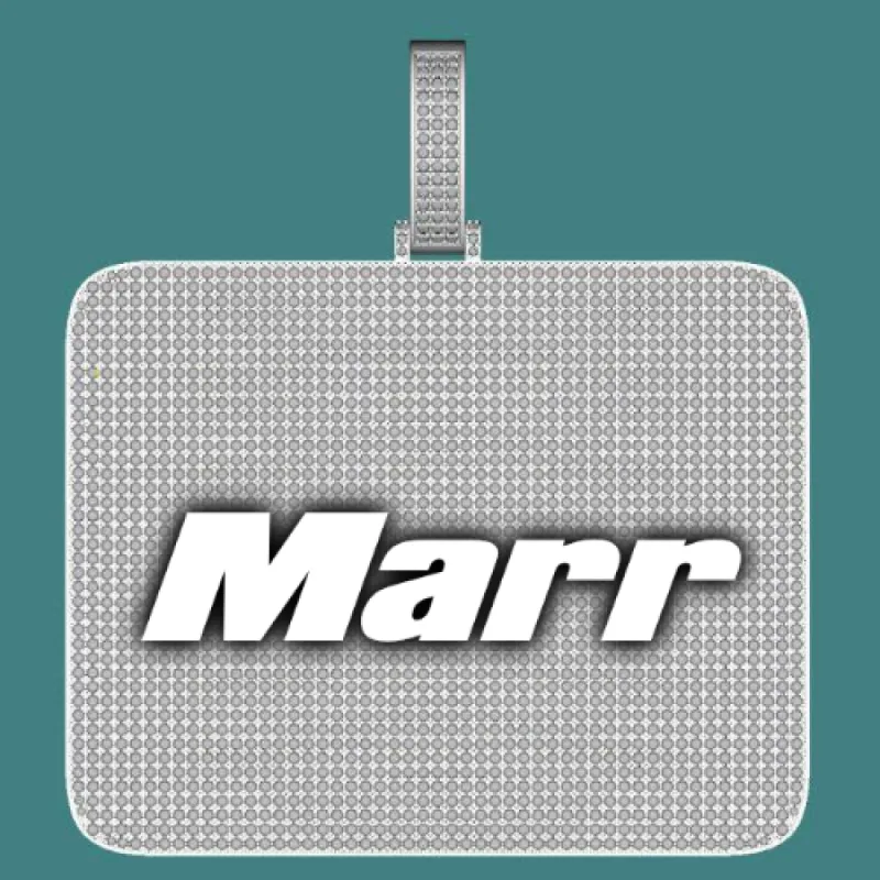 CUSTOM LETTER NECKLACE 3D BIG SQUARE sold by The GUU Shop