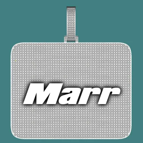 CUSTOM LETTER NECKLACE 3D BIG SQUARE sold by The GUU Shop