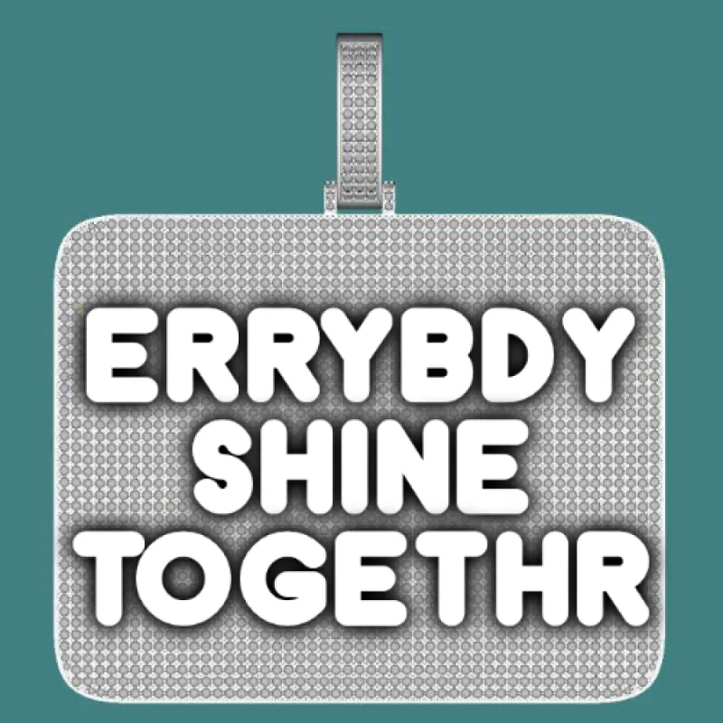 CUSTOM LETTER NECKLACE 3D BIG SQUARE sold by The GUU Shop