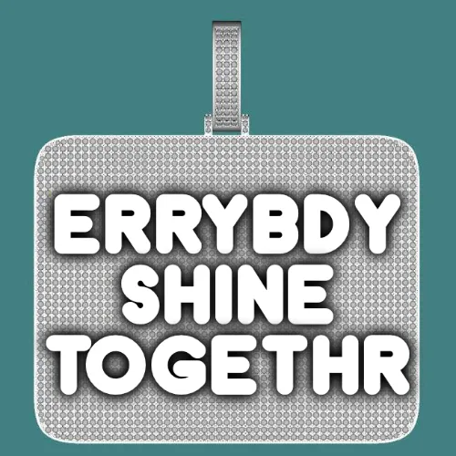 CUSTOM LETTER NECKLACE 3D BIG SQUARE sold by The GUU Shop