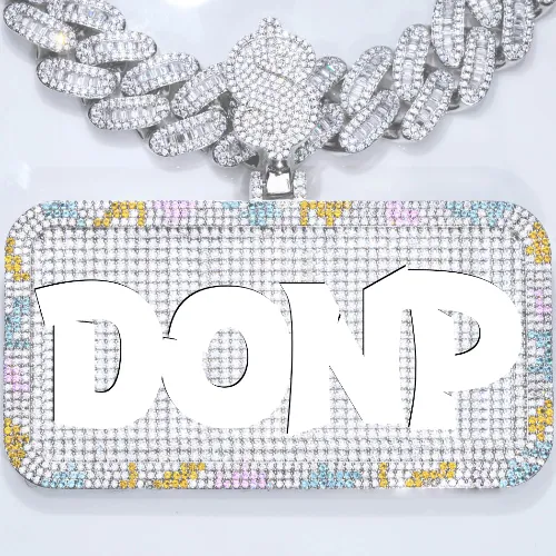 CUSTOM LETTER NECKLACE 3D COLORFUL SQUARE sold by The GUU Shop