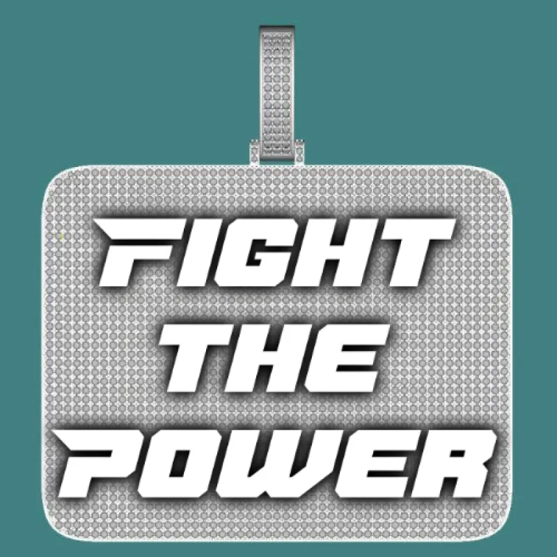 CUSTOM LETTER NECKLACE 3D BIG SQUARE sold by The GUU Shop