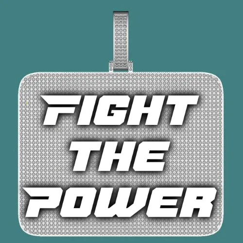 CUSTOM LETTER NECKLACE 3D BIG SQUARE sold by The GUU Shop