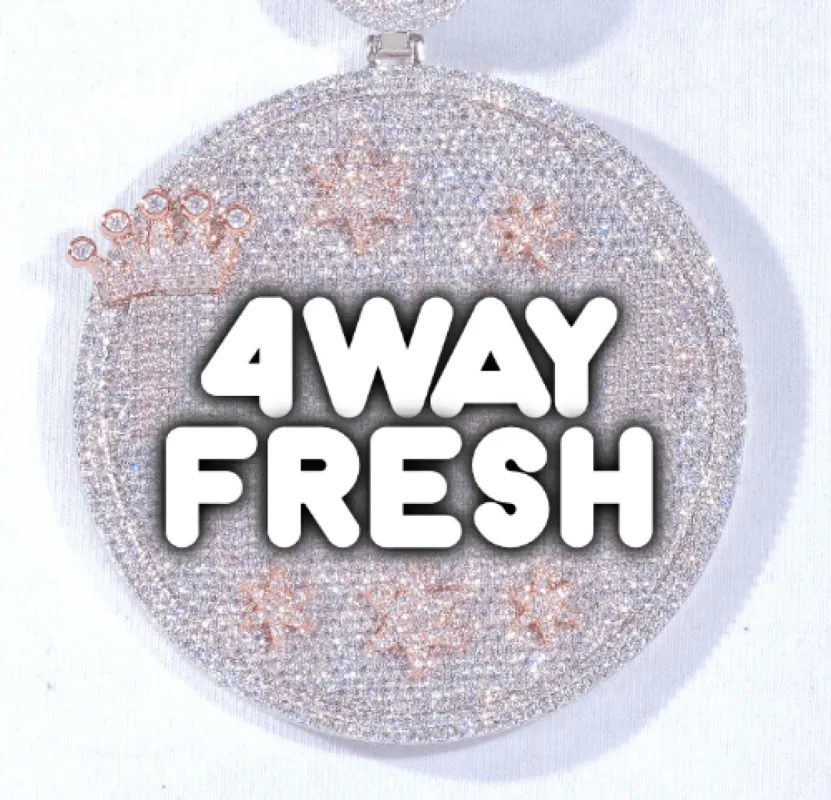 CUSTOM LETTER NECKLACE 3D BIG CROWN DISC made by The GUU Shop