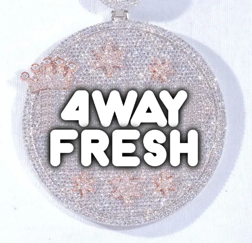 CUSTOM LETTER NECKLACE 3D BIG CROWN DISC sold by The GUU Shop