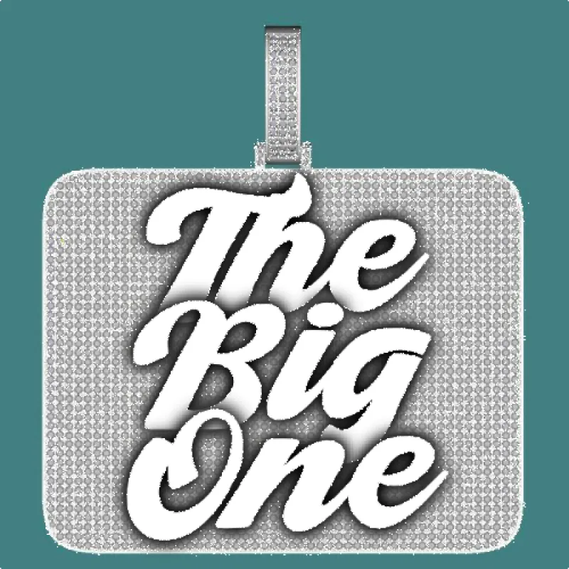 CUSTOM LETTER NECKLACE 3D BIG SQUARE sold by The GUU Shop