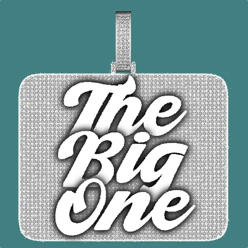 CUSTOM LETTER NECKLACE 3D BIG SQUARE sold by The GUU Shop