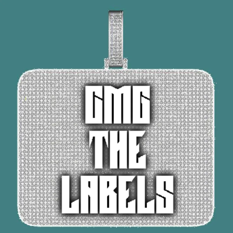 CUSTOM LETTER NECKLACE 3D BIG SQUARE sold by The GUU Shop