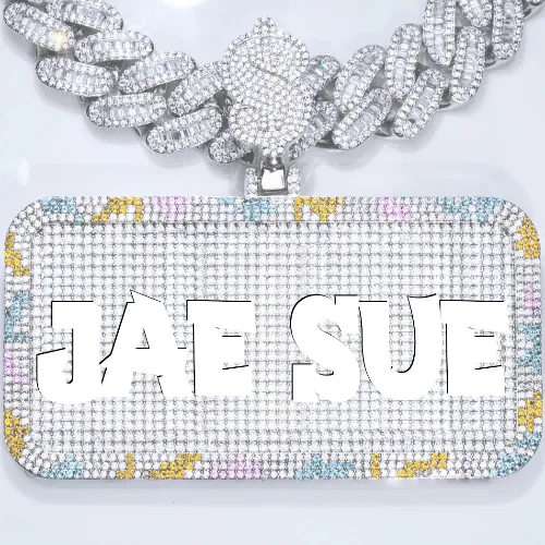 CUSTOM LETTER NECKLACE 3D COLORFUL SQUARE sold by The GUU Shop