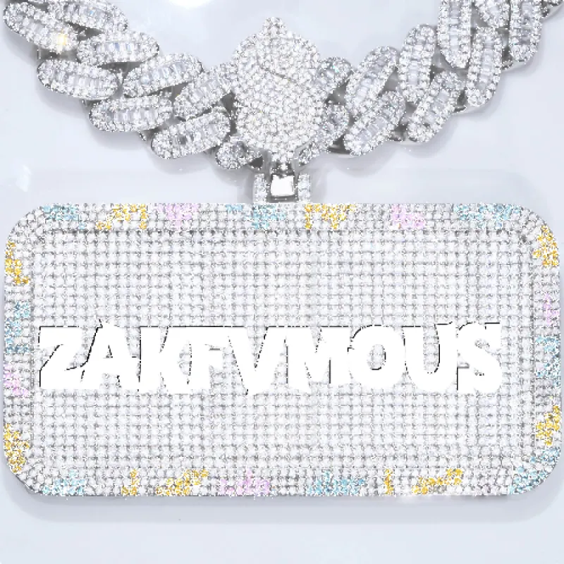 CUSTOM LETTER NECKLACE 3D COLORFUL SQUARE sold by The GUU Shop