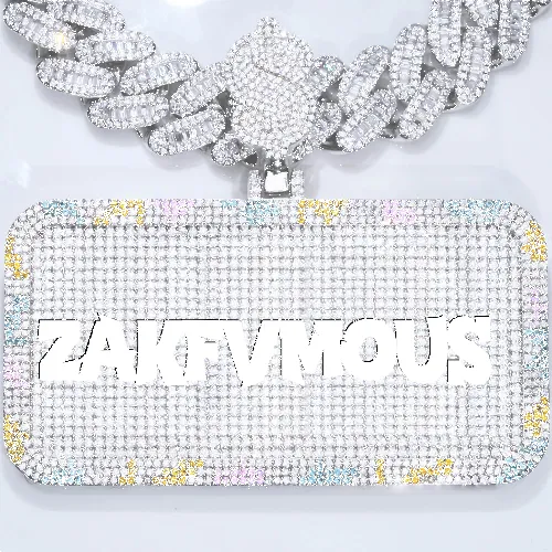 CUSTOM LETTER NECKLACE 3D COLORFUL SQUARE sold by The GUU Shop