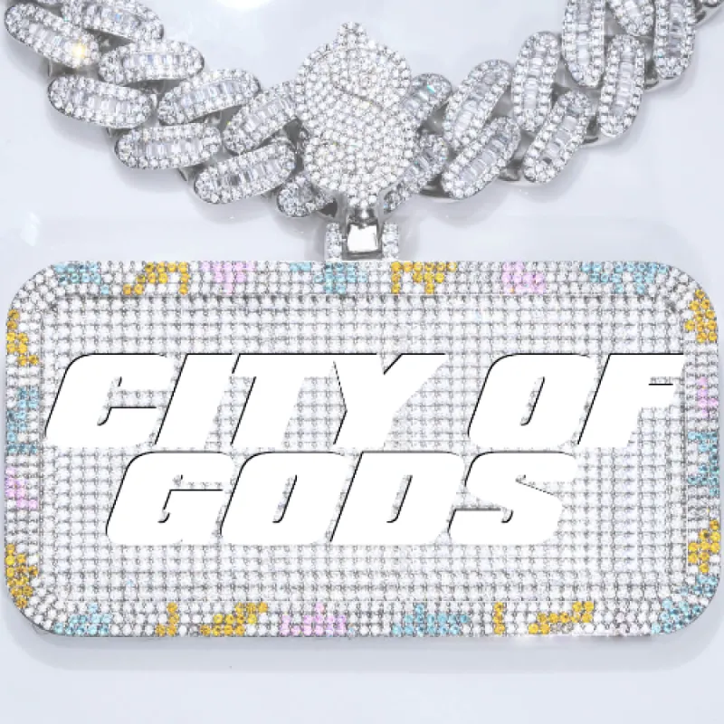 CUSTOM LETTER NECKLACE 3D COLORFUL SQUARE sold by The GUU Shop