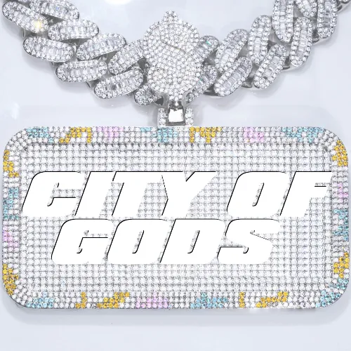 CUSTOM LETTER NECKLACE 3D COLORFUL SQUARE sold by The GUU Shop