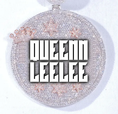 CUSTOM LETTER NECKLACE 3D BIG CROWN DISC sold by The GUU Shop