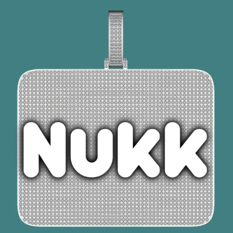 CUSTOM LETTER NECKLACE 3D BIG SQUARE sold by The GUU Shop