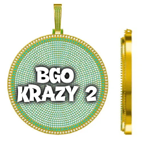 CUSTOM LETTER NECKLACE 3D BIG DISC sold by The GUU Shop