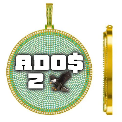 CUSTOM LETTER NECKLACE 3D BIG DISC sold by The GUU Shop