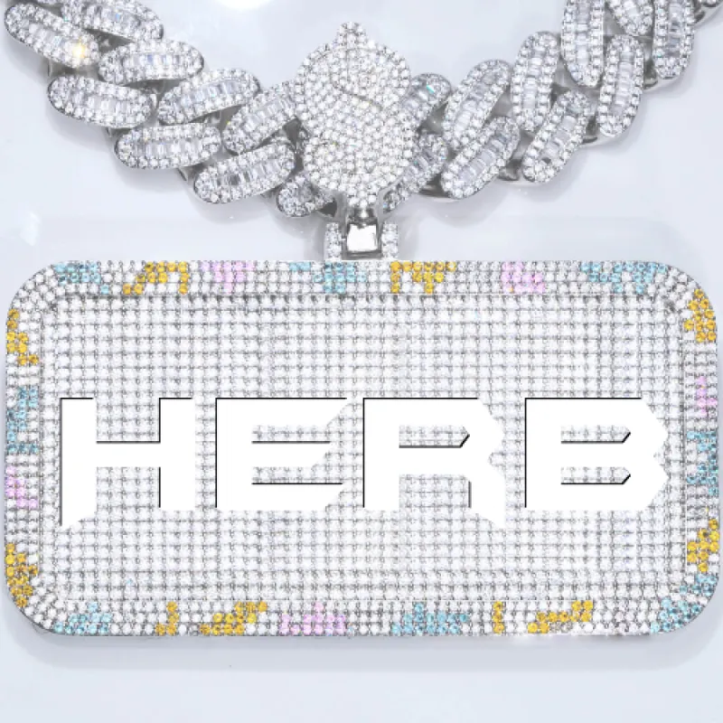 CUSTOM LETTER NECKLACE 3D COLORFUL SQUARE sold by The GUU Shop