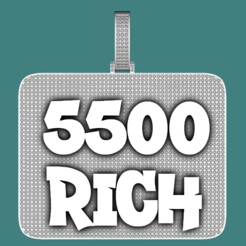 CUSTOM LETTER NECKLACE 3D BIG SQUARE sold by The GUU Shop