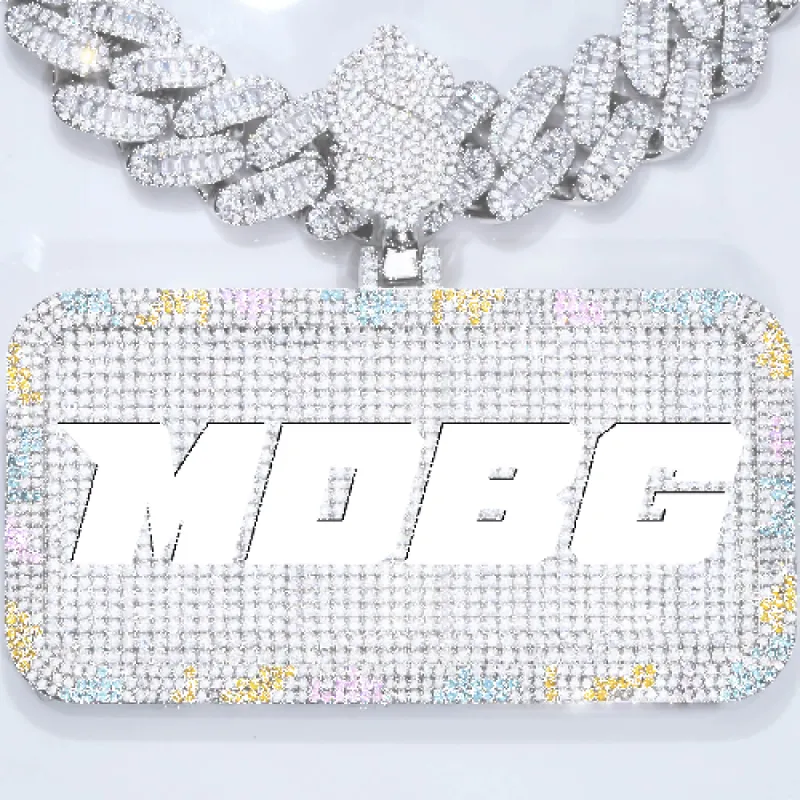 CUSTOM LETTER NECKLACE 3D COLORFUL SQUARE sold by The GUU Shop