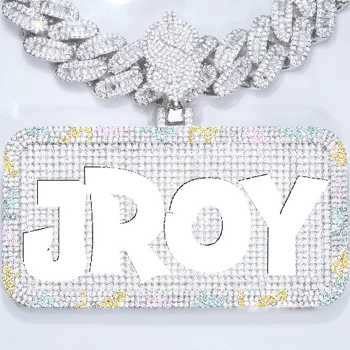 CUSTOM LETTER NECKLACE 3D COLORFUL SQUARE sold by The GUU Shop