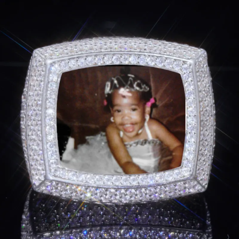 3D CUSTOM PICTURE ICED RING sold by The GUU Shop