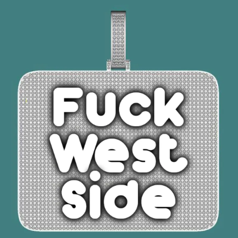 CUSTOM LETTER NECKLACE 3D BIG SQUARE sold by The GUU Shop