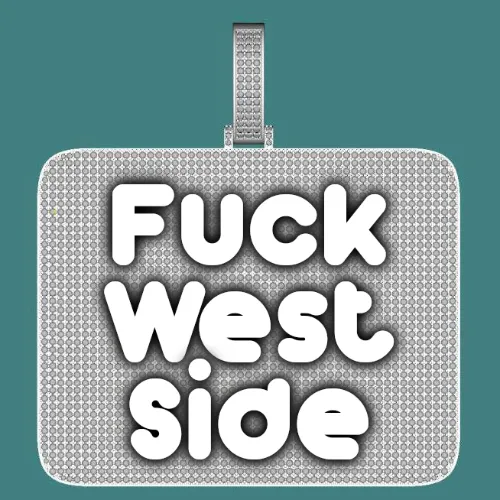 CUSTOM LETTER NECKLACE 3D BIG SQUARE sold by The GUU Shop