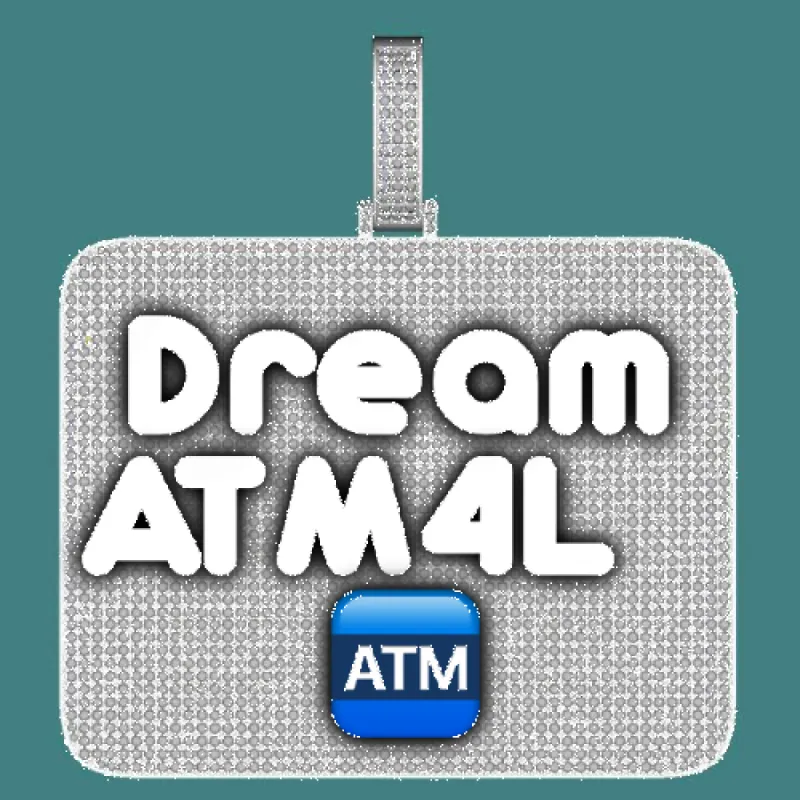 CUSTOM LETTER NECKLACE 3D BIG SQUARE sold by The GUU Shop