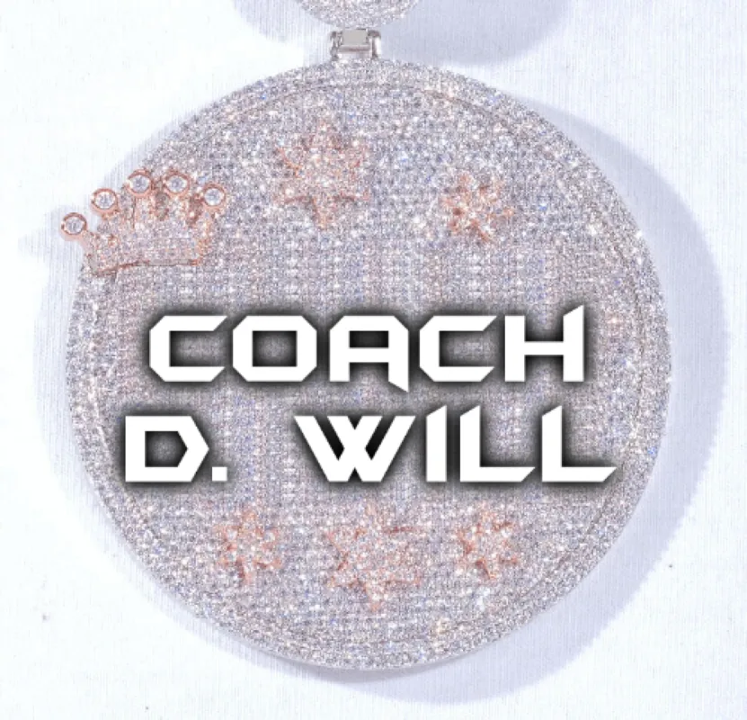 CUSTOM LETTER NECKLACE 3D BIG CROWN DISC sold by The GUU Shop