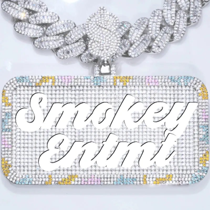 CUSTOM LETTER NECKLACE 3D COLORFUL SQUARE sold by The GUU Shop