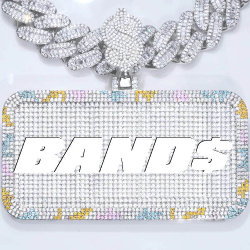 CUSTOM LETTER NECKLACE 3D COLORFUL SQUARE sold by The GUU Shop