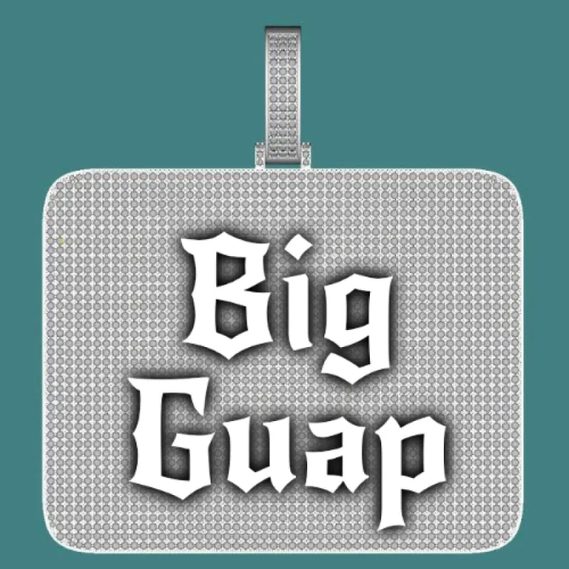 CUSTOM LETTER NECKLACE 3D BIG SQUARE sold by The GUU Shop