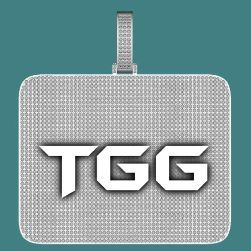 CUSTOM LETTER NECKLACE 3D BIG SQUARE sold by The GUU Shop