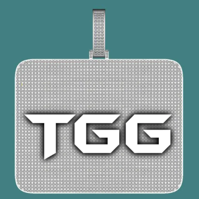 CUSTOM LETTER NECKLACE 3D BIG SQUARE sold by The GUU Shop