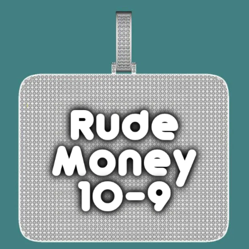 CUSTOM LETTER NECKLACE 3D BIG SQUARE sold by The GUU Shop